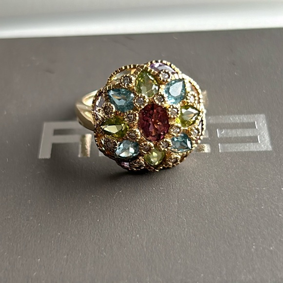 EFFY Gold Ring with Precious Stones - Picture 1 of 8